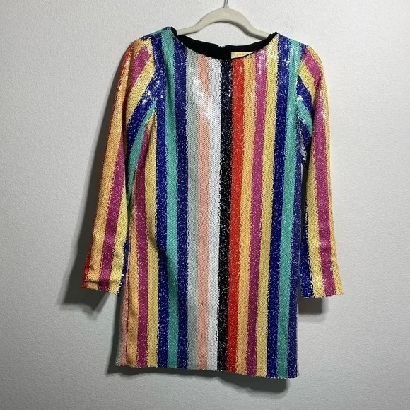Mestiza rainbow sequin stripe dress - Picture 3 of 6